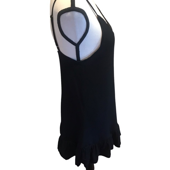 Six Crisp Days Black Halter Mini Dress Size Medium - Picture 3 of 8